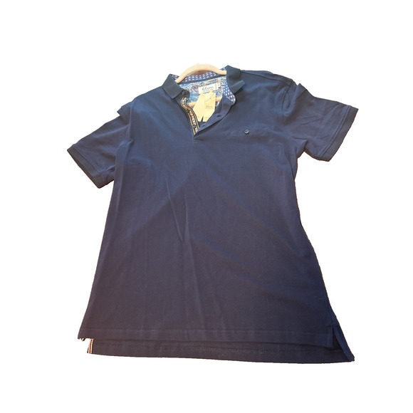 blue b Other - Blanc Apparel 100% Organic Cotton Navy Blue Polo Shirt NWT M (slim fit) $168